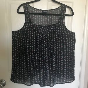 Black Tulip Chiffon Top